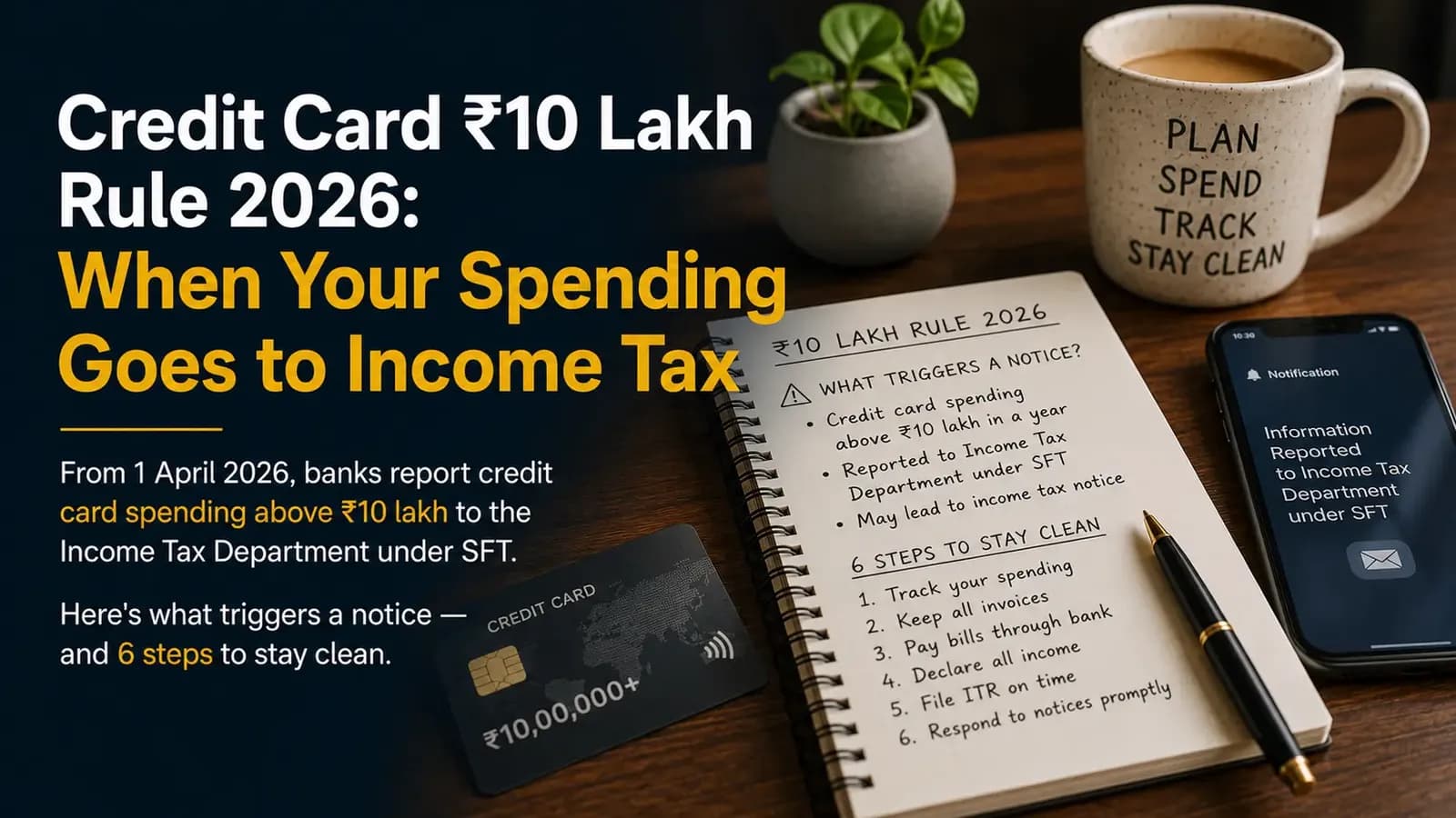 Indian woman reviewing credit card statement on laptop to check credit card 10 lakh rule SFT entry in AIS